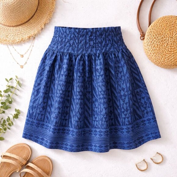 Madewell Silk Skyline Geometric Skirt – Size 4 - Picture 2 of 5